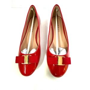 Journee Collection Women's Kim Bow Ballet Flats Red Size 7.5 NWT/BOX